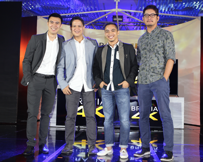 The four local directors who demonstrated the capabilities of the BRAVIA 4K TV