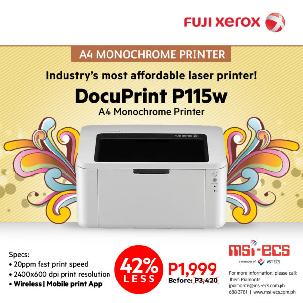 Fuji Xerox DocuPrint P115w Poster 1